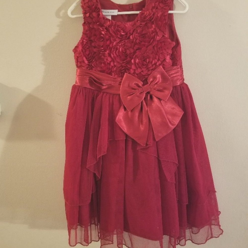 Bonnie Jean formal child's red dress Size 5